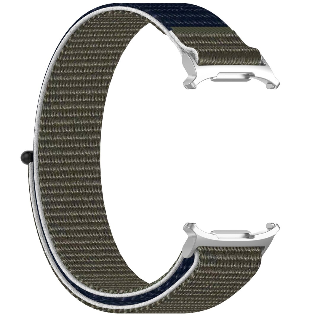 Nylon Sport loop bandje - Groen / donkerblauw - Samsung Galaxy Watch Ultra 47mm