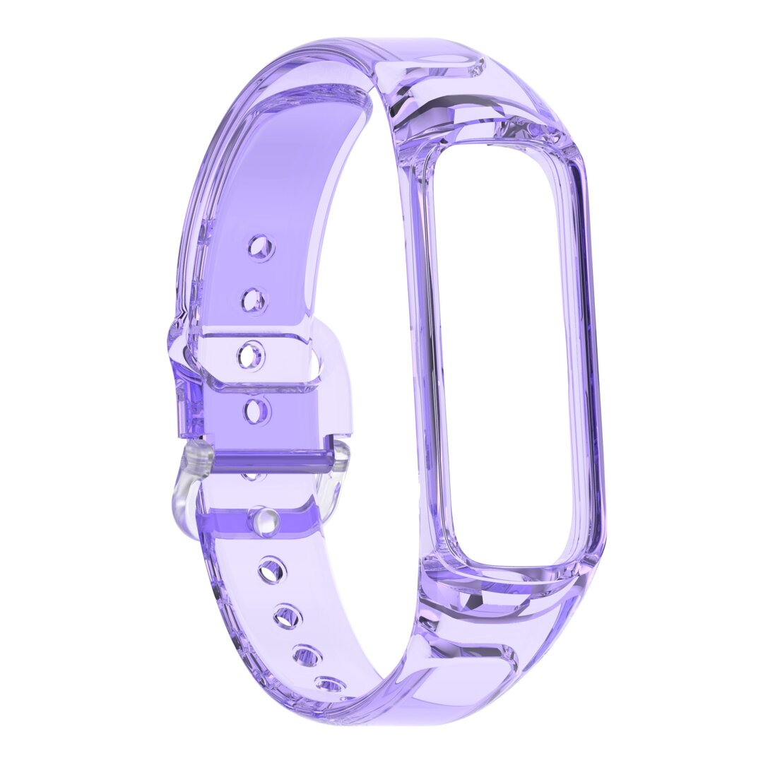 Doorzichtige TPU band (zon verkleurend) - Transparant paars - Samsung Galaxy Fit 2