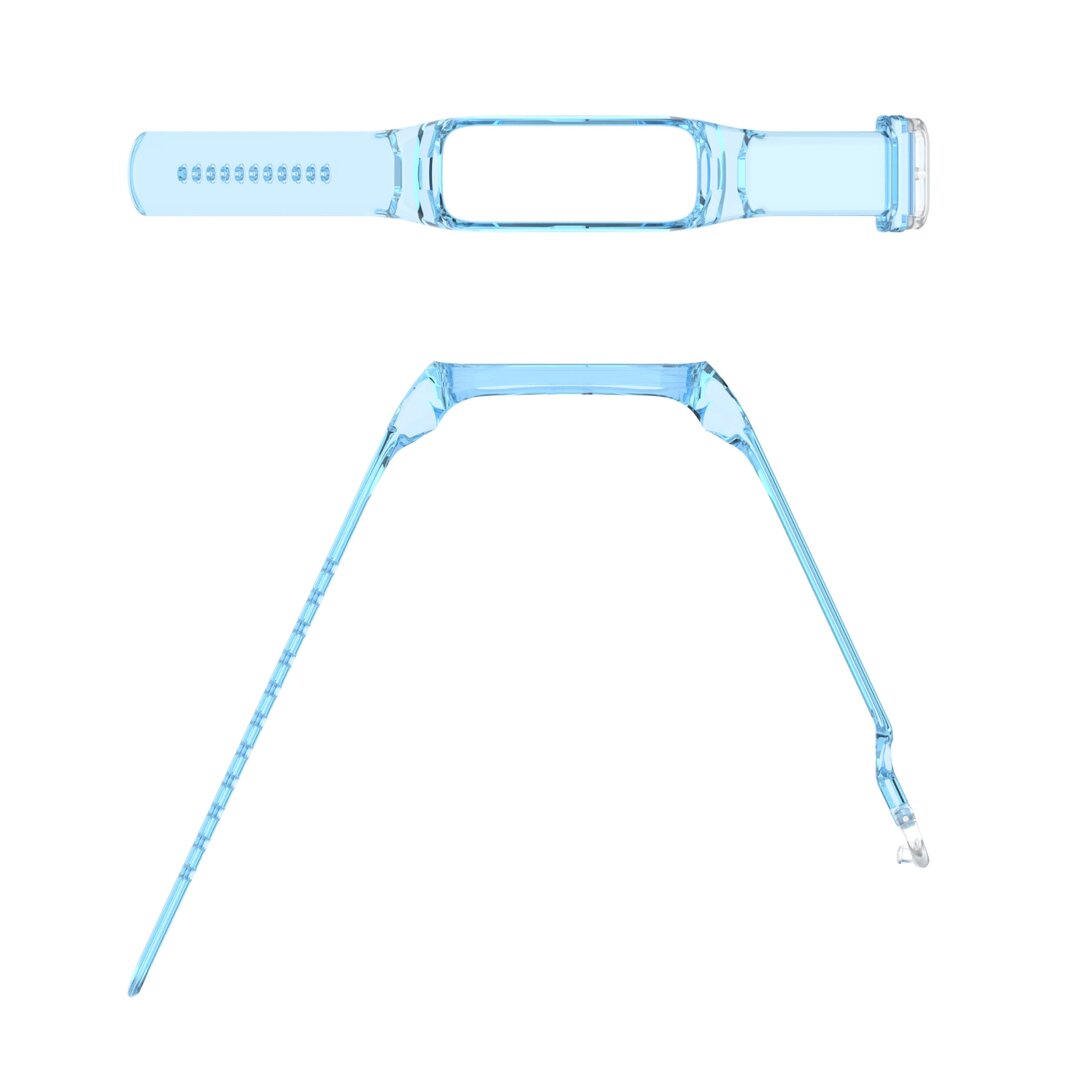 Doorzichtige TPU band (zon verkleurend) - Transparant blauw - Samsung Galaxy Fit 2