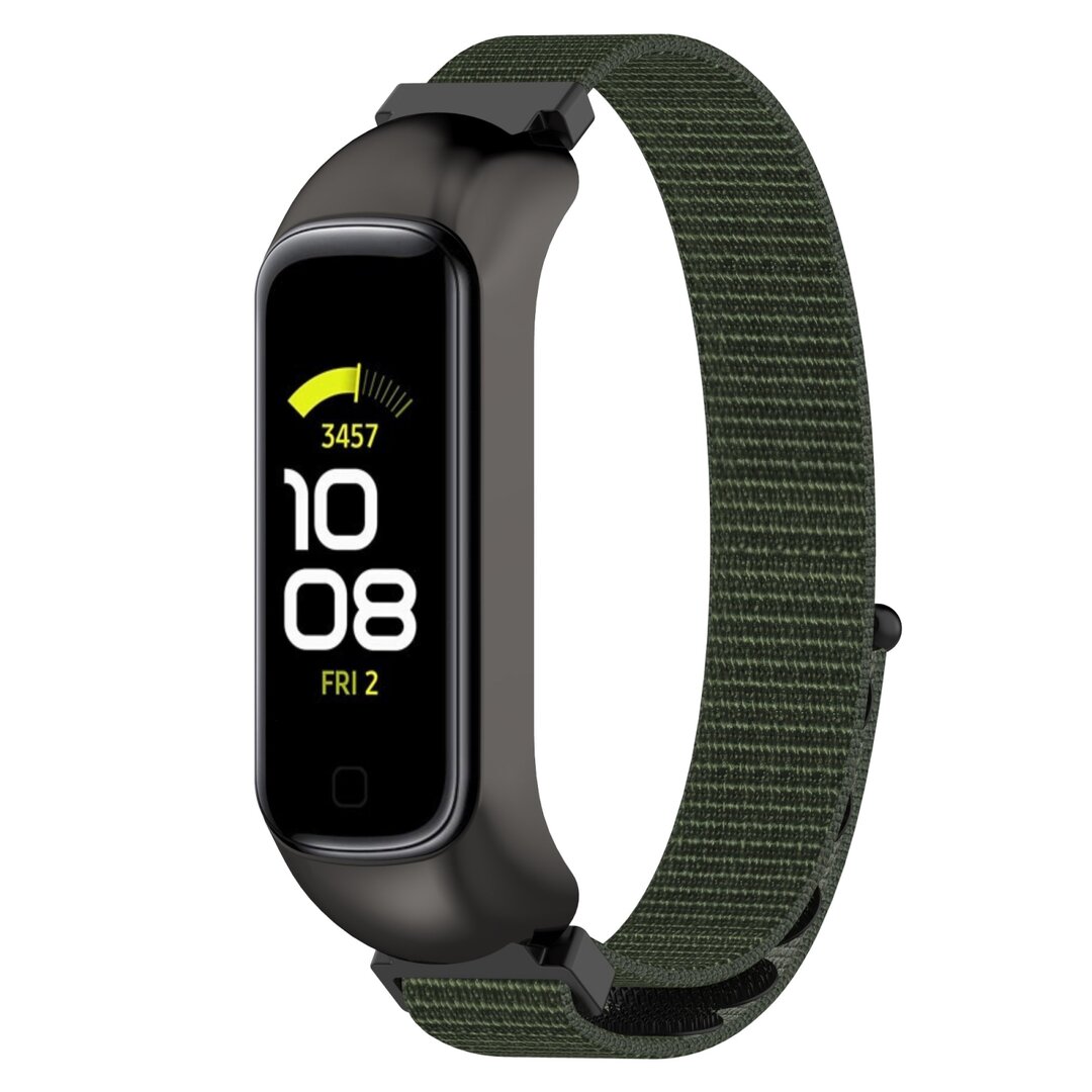 Nylon sport loop band - Donkergroen - Samsung Galaxy Fit 2