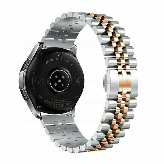 Stalen band - Zilver / ros&eacute; goud - Huawei Watch 4 (pro) / 3 (pro) / Ultimate