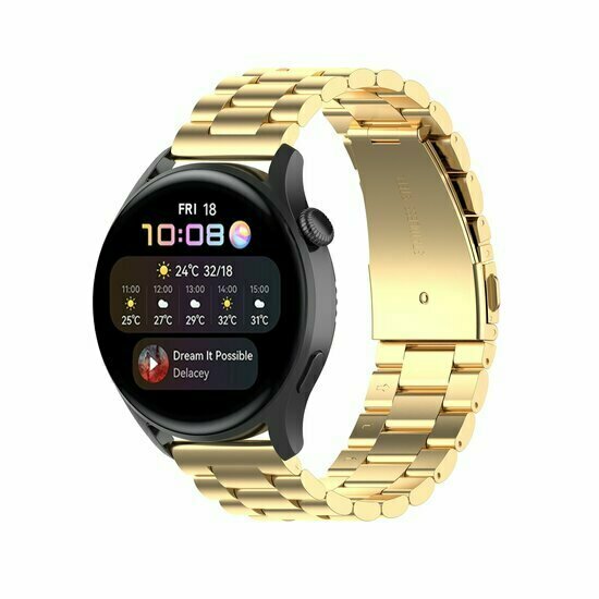 Stalen schakelband - Goud - Huawei Watch 4 (pro) / 3 (pro) / Ultimate