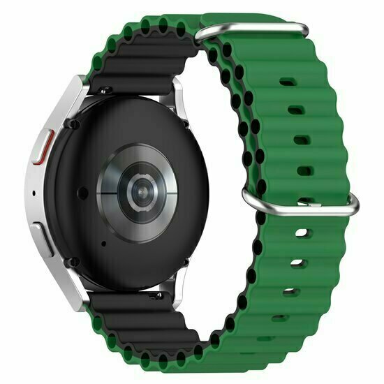 Ocean Style siliconen bandje - Groen / zwart - Huawei Watch 4 (pro) / 3 (pro) / Ultimate / Ultimate 2