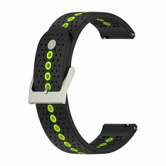 Dot Pattern siliconen bandje - Zwart met geel - Huawei Watch 4 (pro) / 3 (pro) / Ultimate / Ultimate 2