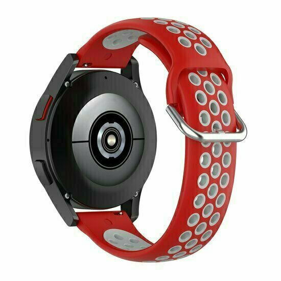 Siliconen sportbandje met gesp - Rood + grijs - Huawei Watch 4 (pro) / 3 (pro) / Ultimate / Ultimate 2