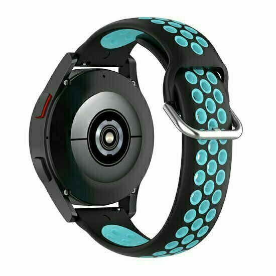 Siliconen sportbandje met gesp - Zwart + blauw - Huawei Watch 4 (pro) / 3 (pro) / Ultimate / Ultimate 2