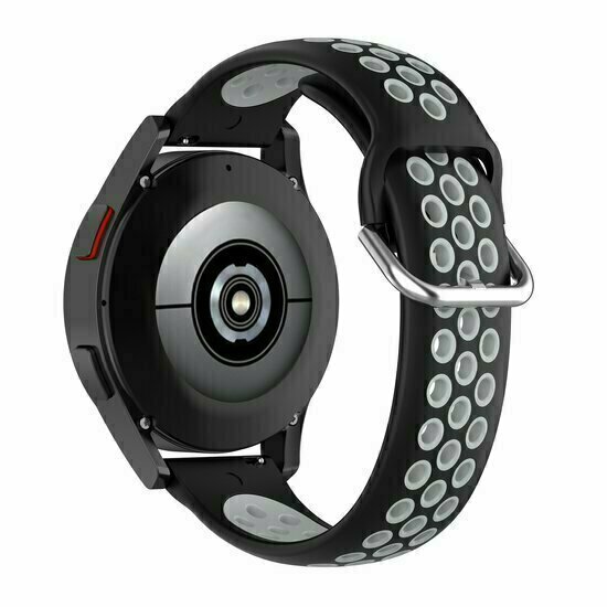 Siliconen sportbandje met gesp - Zwart + grijs - Huawei Watch 4 (pro) / 3 (pro) / Ultimate / Ultimate 2