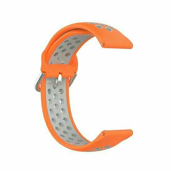 Siliconen sportbandje met gesp - Oranje + grijs - Huawei Watch 4 (pro) / 3 (pro) / Ultimate / Ultimate 2