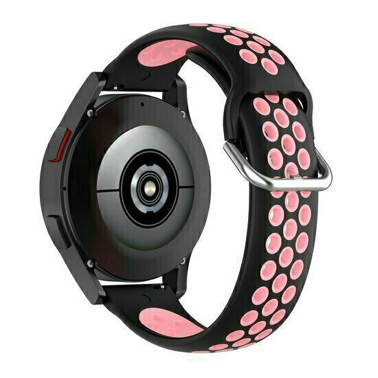 Siliconen sportbandje met gesp - Zwart + lichtroze - Huawei Watch 4 (pro) / 3 (pro) / Ultimate / Ultimate 2