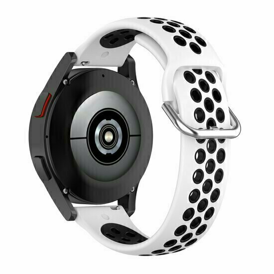 Siliconen sportbandje met gesp - Wit + zwart - Huawei Watch 4 (pro) / 3 (pro) / Ultimate / Ultimate 2
