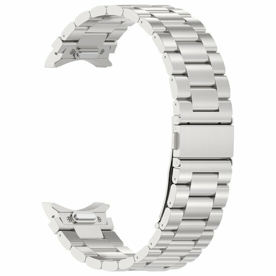 Stalen band met aansluitknop  - Zilver - Samsung Galaxy Watch 4 Classic - 42mm &amp; 46mm