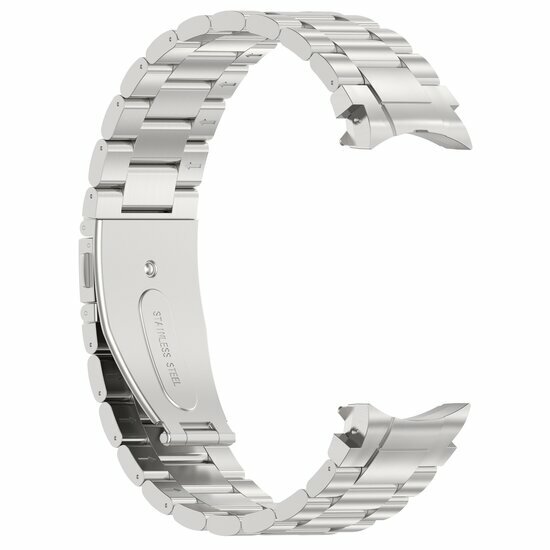 Stalen band met aansluitknop  - Zilver - Samsung Galaxy Watch 4 Classic - 42mm &amp; 46mm