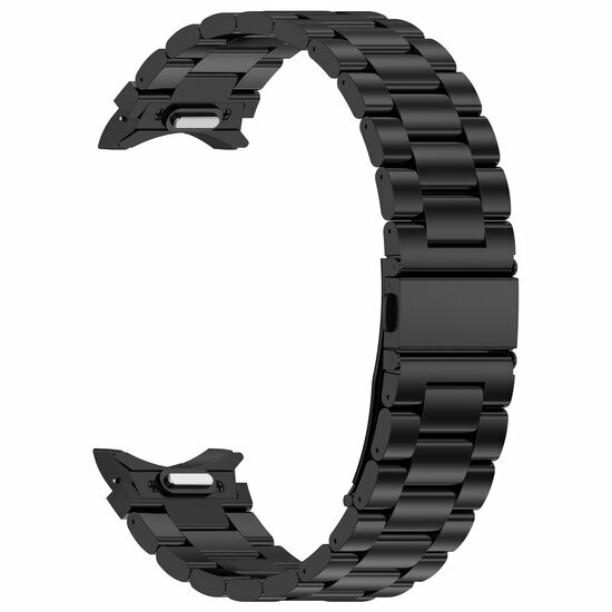 Stalen band met aansluitknop  - Zwart - Samsung Galaxy Watch 4 Classic - 42mm &amp; 46mm