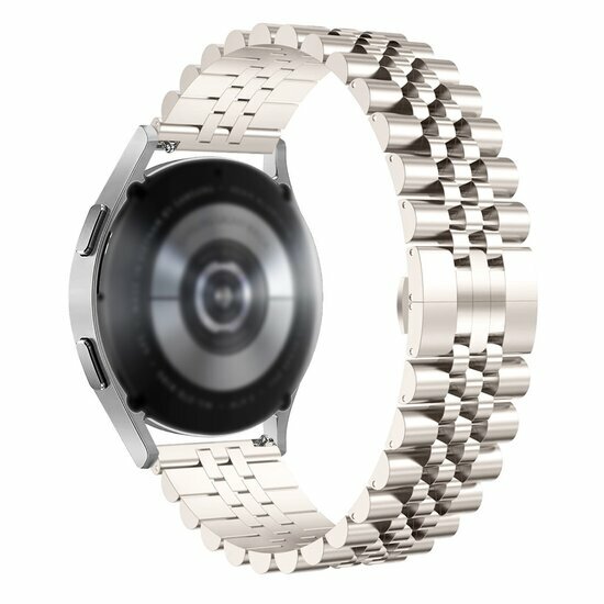 Stalen band - Starlight / sterrenlicht - Samsung Galaxy Watch 4 Classic - 42mm &amp; 46mm