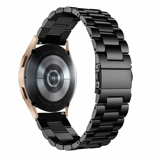 Samsung Galaxy Watch 4 Classic - 42mm &amp; 46mm - Stalen schakelband - Zwart