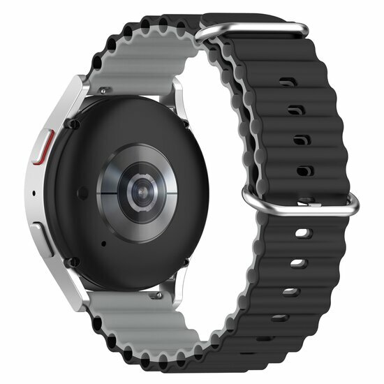 Ocean Style bandje - Zwart / grijs - Samsung Galaxy Watch 4 Classic - 42mm &amp; 46mm