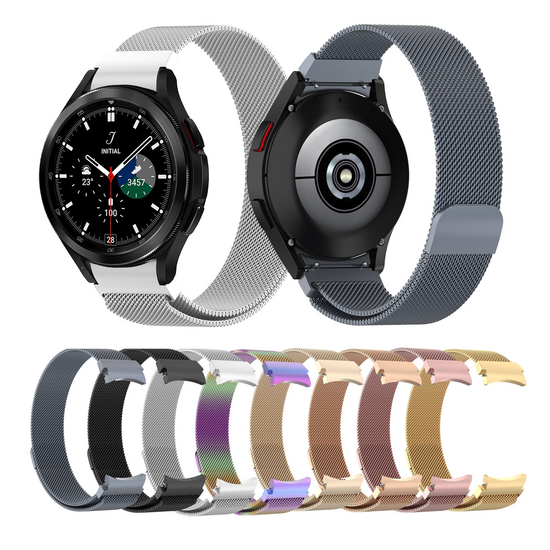 Samsung Galaxy Watch 4 Classic - 42mm / 46mm - Milanese bandje (ronde connector) - Space Grey