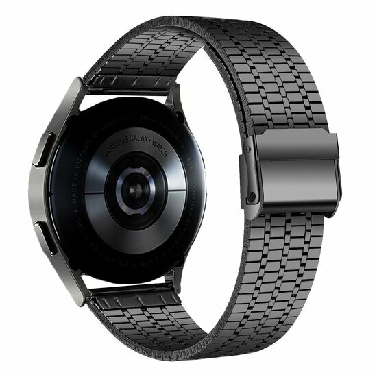 Stalen bandje - Zwart - Samsung Galaxy Watch 4 - 40mm &amp; 44mm