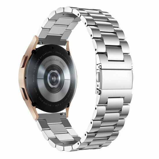Garmin Venu 3s / Vivoactive 4s / Venu 2s / Vivomove 3s / Forerunner 255s / 265s - Stalen schakelband - Zilver