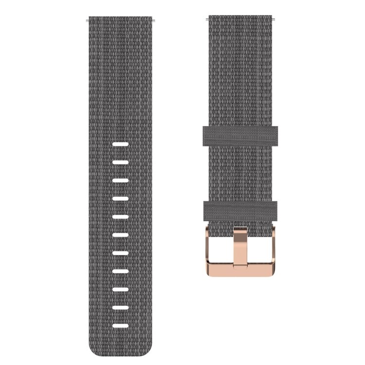 Garmin Venu 3s / Vivoactive 4s / Venu 2s / Vivomove 3s / Forerunner 255s - Canvas nylon bandje - Donkergrijs