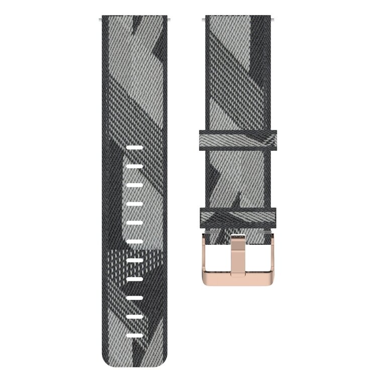 Garmin Venu 3s / Vivoactive 4s / Venu 2s / Vivomove 3s / Forerunner 255s - Canvas nylon bandje - Grijs