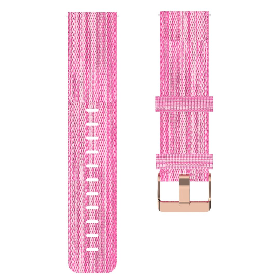 Garmin Venu 3s / Vivoactive 4s / Venu 2s / Vivomove 3s / Forerunner 255s - Canvas nylon bandje - Roze