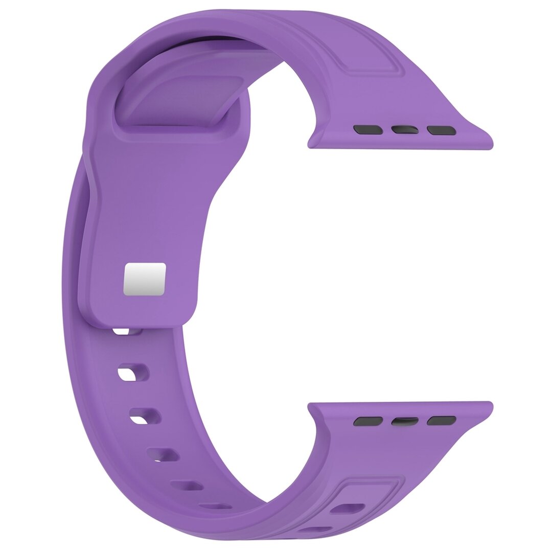 Square siliconen band - Paars - Geschikt voor Apple Watch 44mm / 45mm&nbsp;/ 46mm / 49mm