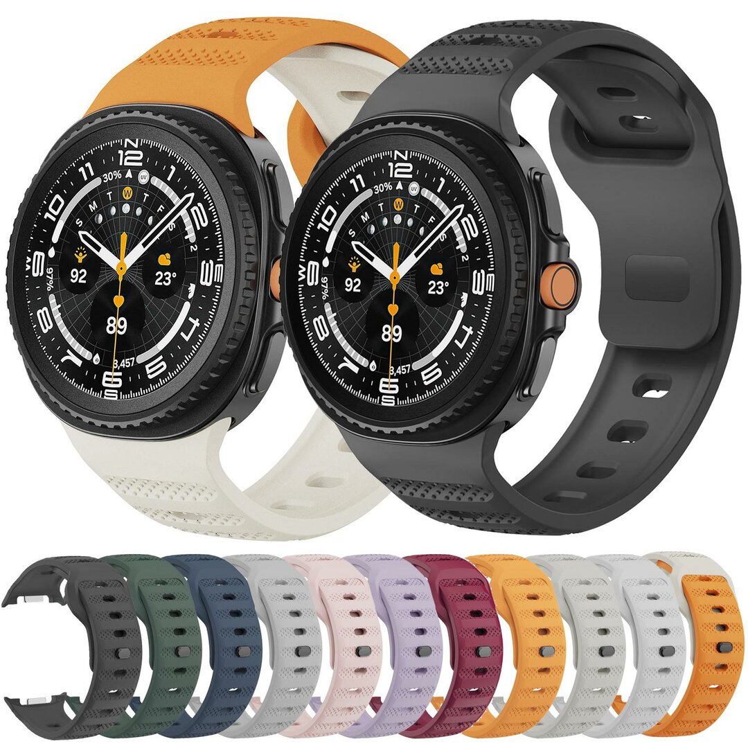 Wave met motief siliconen band - Oranje - Samsung Galaxy Watch 8 - 40mm / 44mm