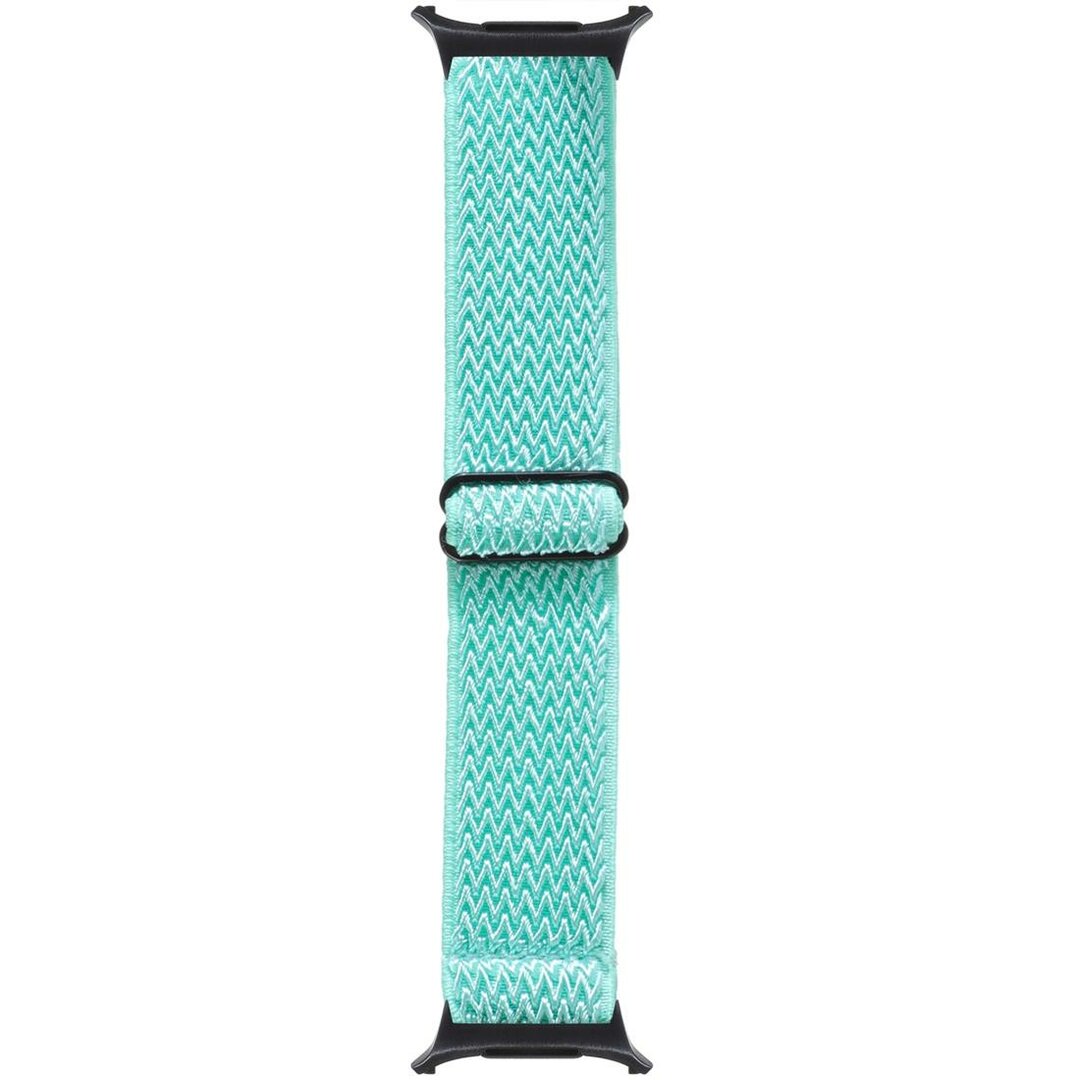 Elastische solo loop nylon bandje - Turquoise - Samsung Galaxy Watch 8 - 40mm / 44mm