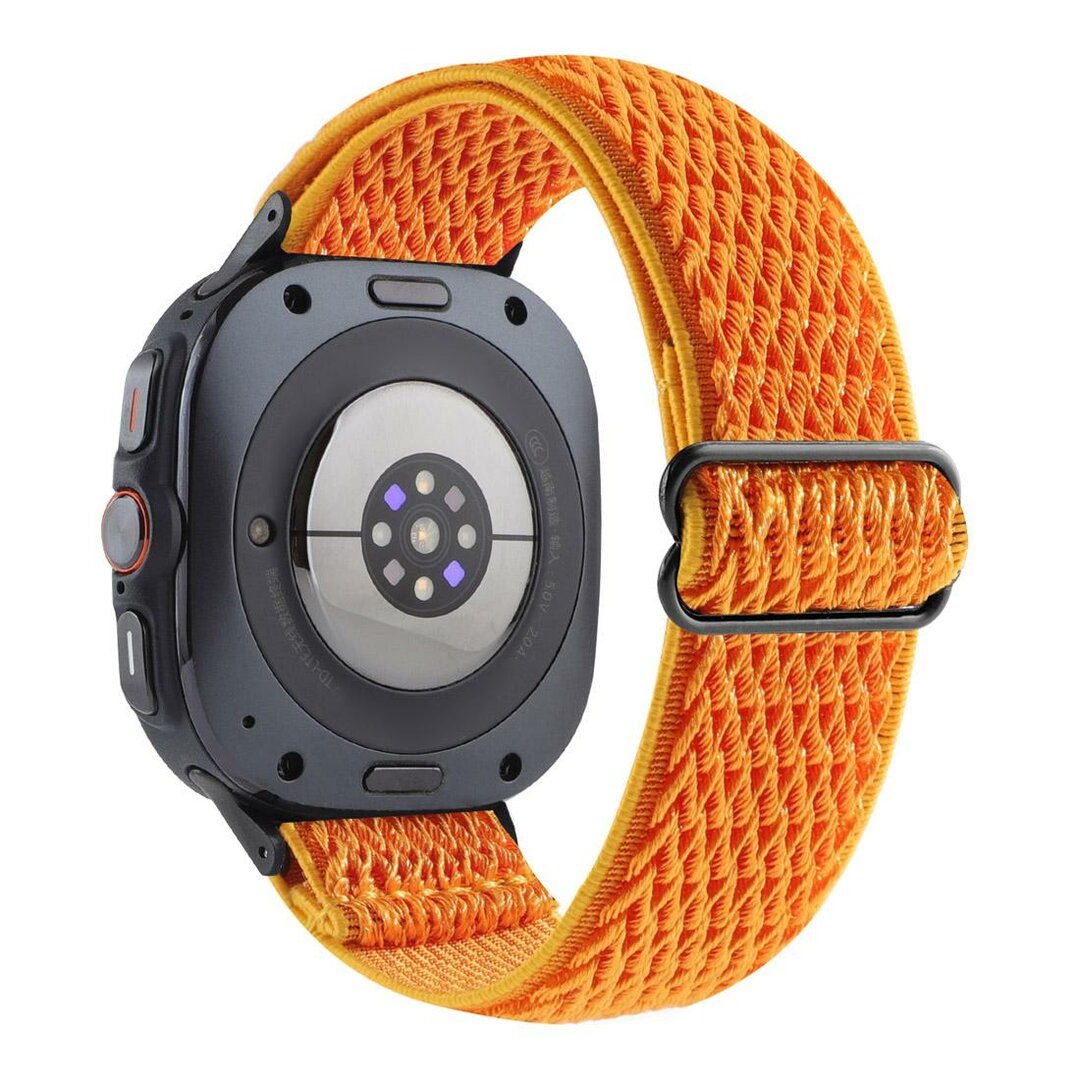 Elastische solo loop nylon bandje - Oranje - Samsung Galaxy Watch 8 - 40mm / 44mm
