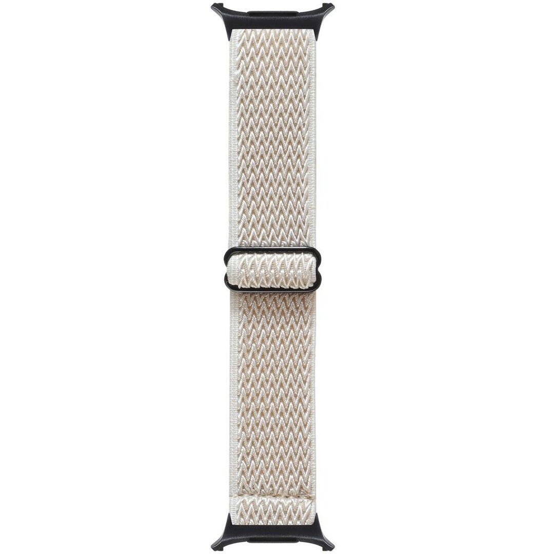 Elastische solo loop nylon bandje - Beige - Samsung Galaxy Watch 8 - 40mm / 44mm