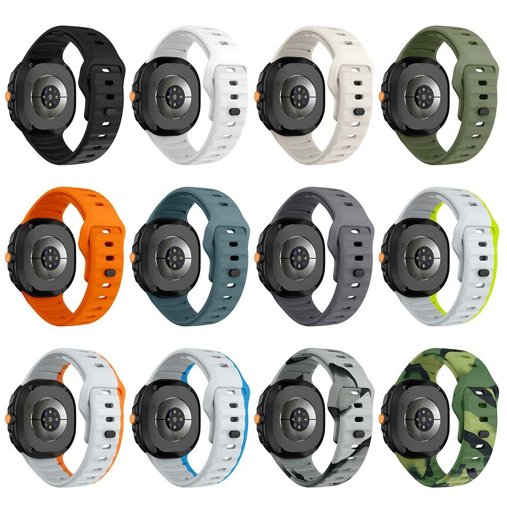 Wave siliconen band - Zwart - Samsung Galaxy Watch 8 - 40mm / 44mm