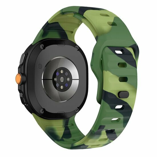 Wave siliconen band - Camouflage groen - Samsung Galaxy Watch 8 Classic - 46mm