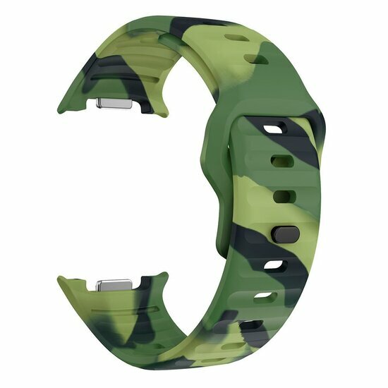 Wave siliconen band - Camouflage groen - Samsung Galaxy Watch 8 Classic - 46mm