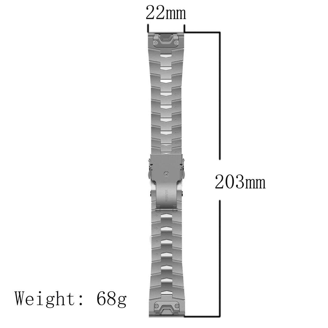 Titanium schakelband - Zilver - Garmin Epix Gen 2 (47mm) / MARQ / Quatix 7 / 6 / 5