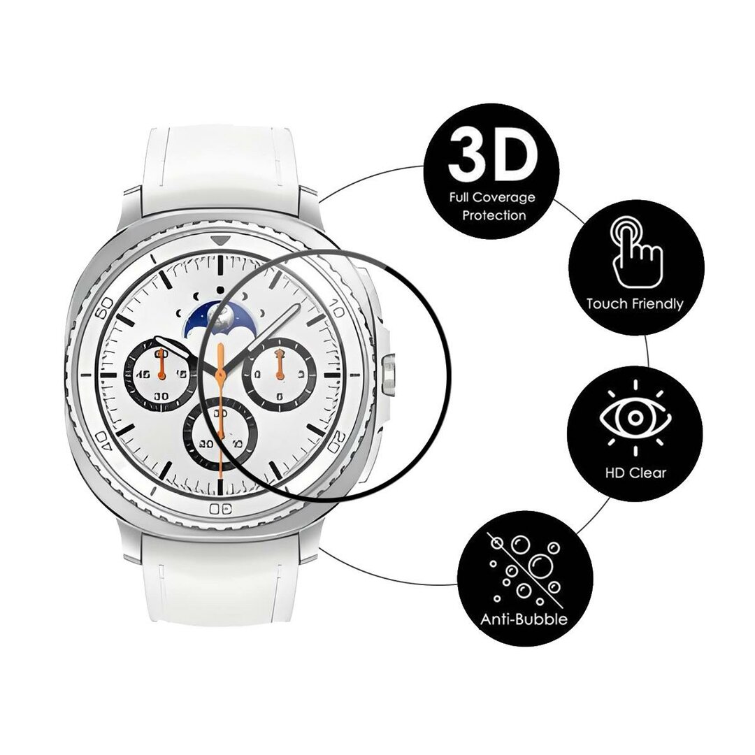 Screen protector - Full cover - Geschikt voor de Samsung Galaxy Watch 8 Classic - 46mm