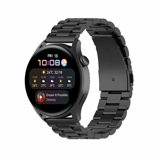 Garmin Forerunner 970 / 570 (47mm) / 255 - Stalen schakelband - Zwart
