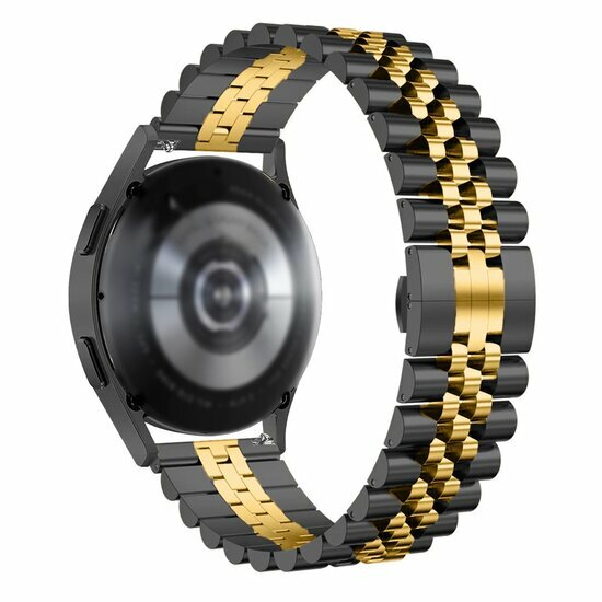 Stalen band - Zwart met goud - Garmin Forerunner 970 / 570 (47mm) / 255