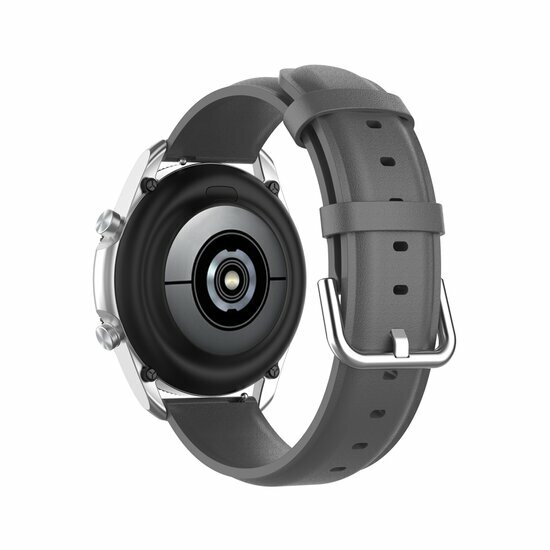 Classic leren bandje - Grijs - Garmin Vivoactive 6 / Vivoactive 5 / Vivoactive 3
