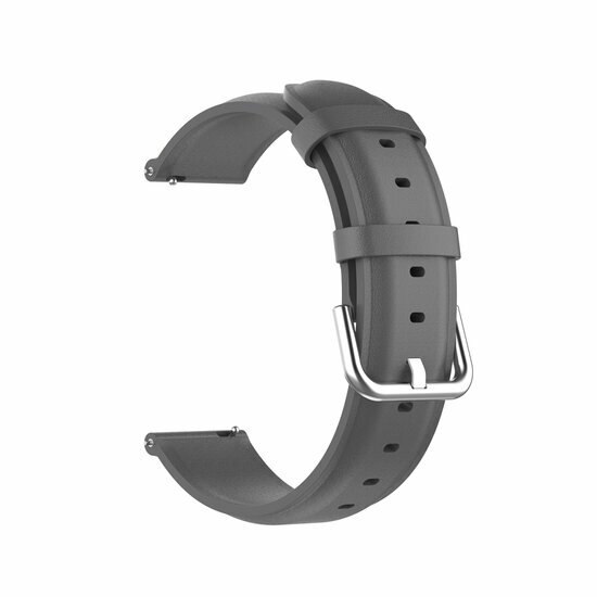 Classic leren bandje - Grijs - Garmin Vivoactive 6 / Vivoactive 5 / Vivoactive 3