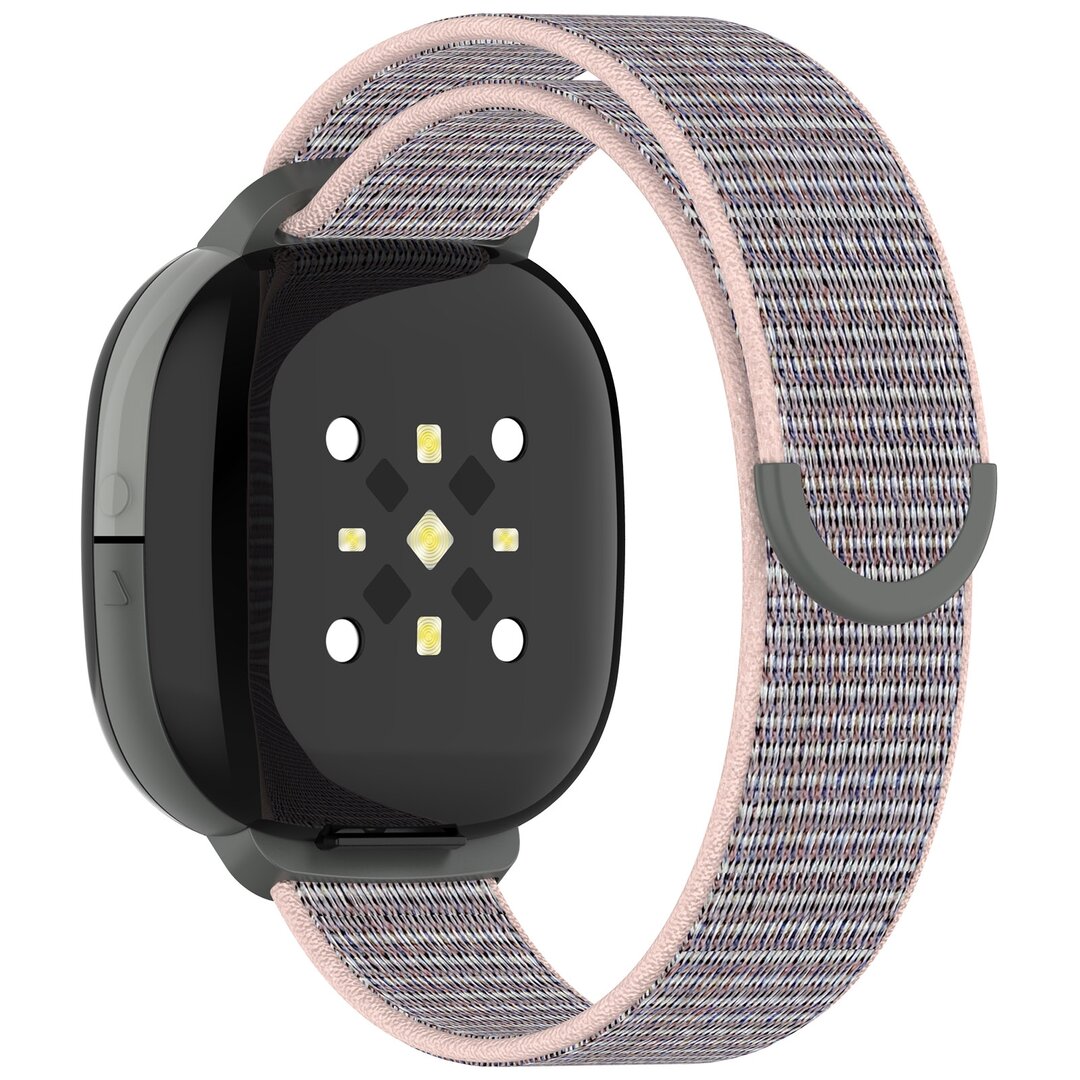 Fitbit Ace LTE - Nylon loop band met klittenbandsluiting - Zandroze