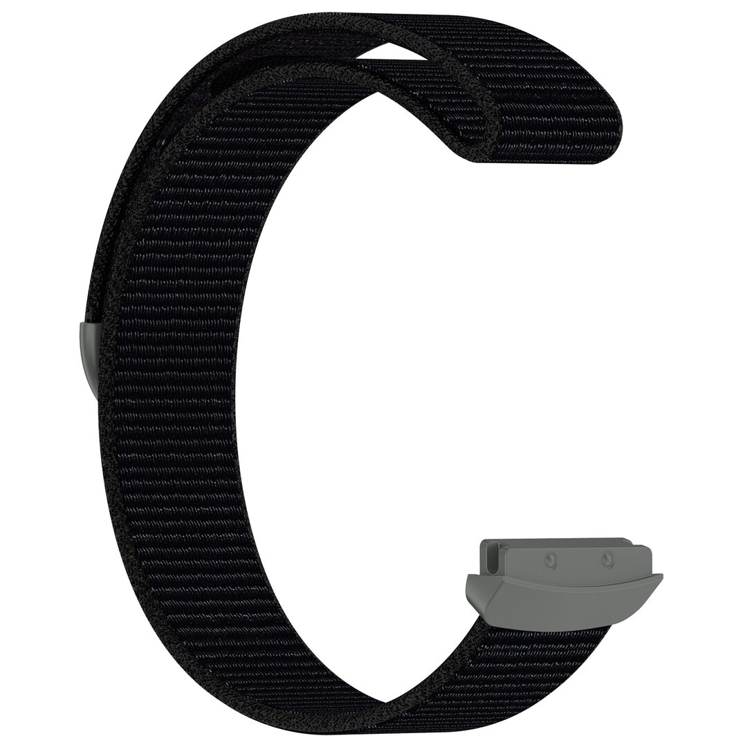 Fitbit Ace LTE - Nylon loop band met klittenbandsluiting - Zwart