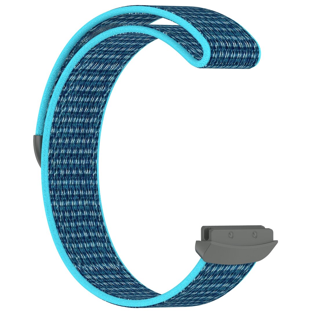 Fitbit Ace LTE - Nylon loop band met klittenbandsluiting - Blauw
