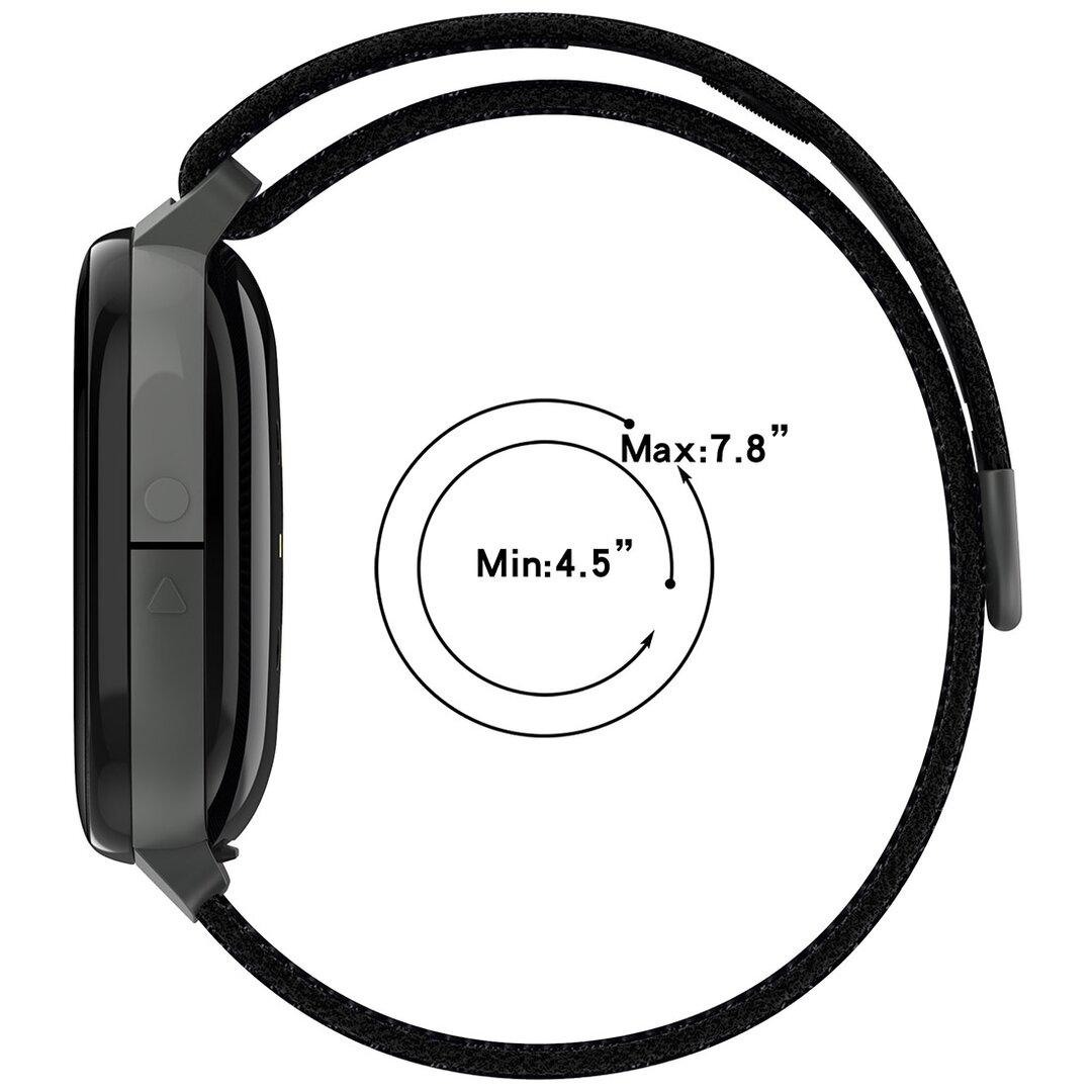 Fitbit Ace LTE - Nylon loop band met klittenbandsluiting - Grijs