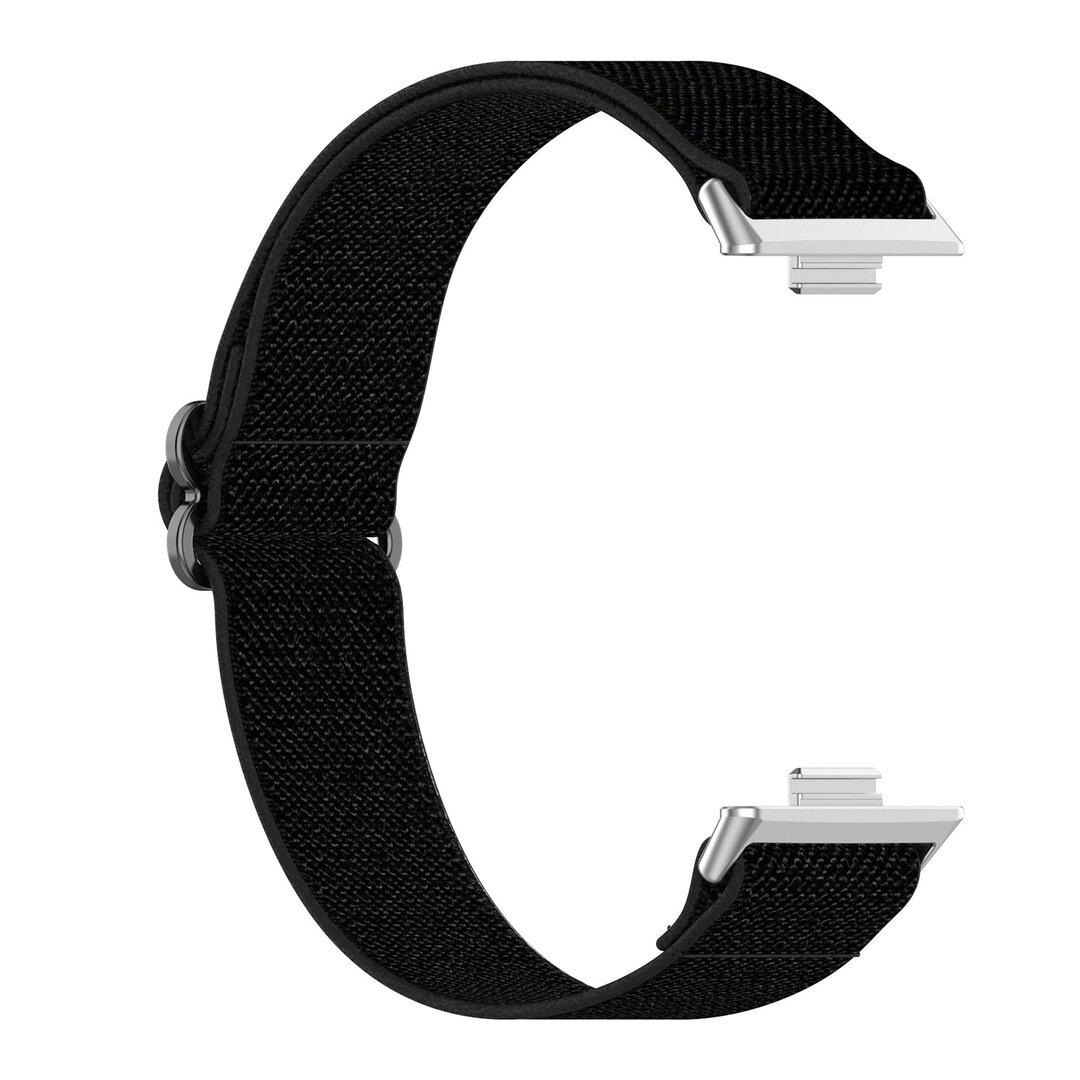 Elastische nylon band - Zwart - Huawei Watch Fit 3 / Fit 4