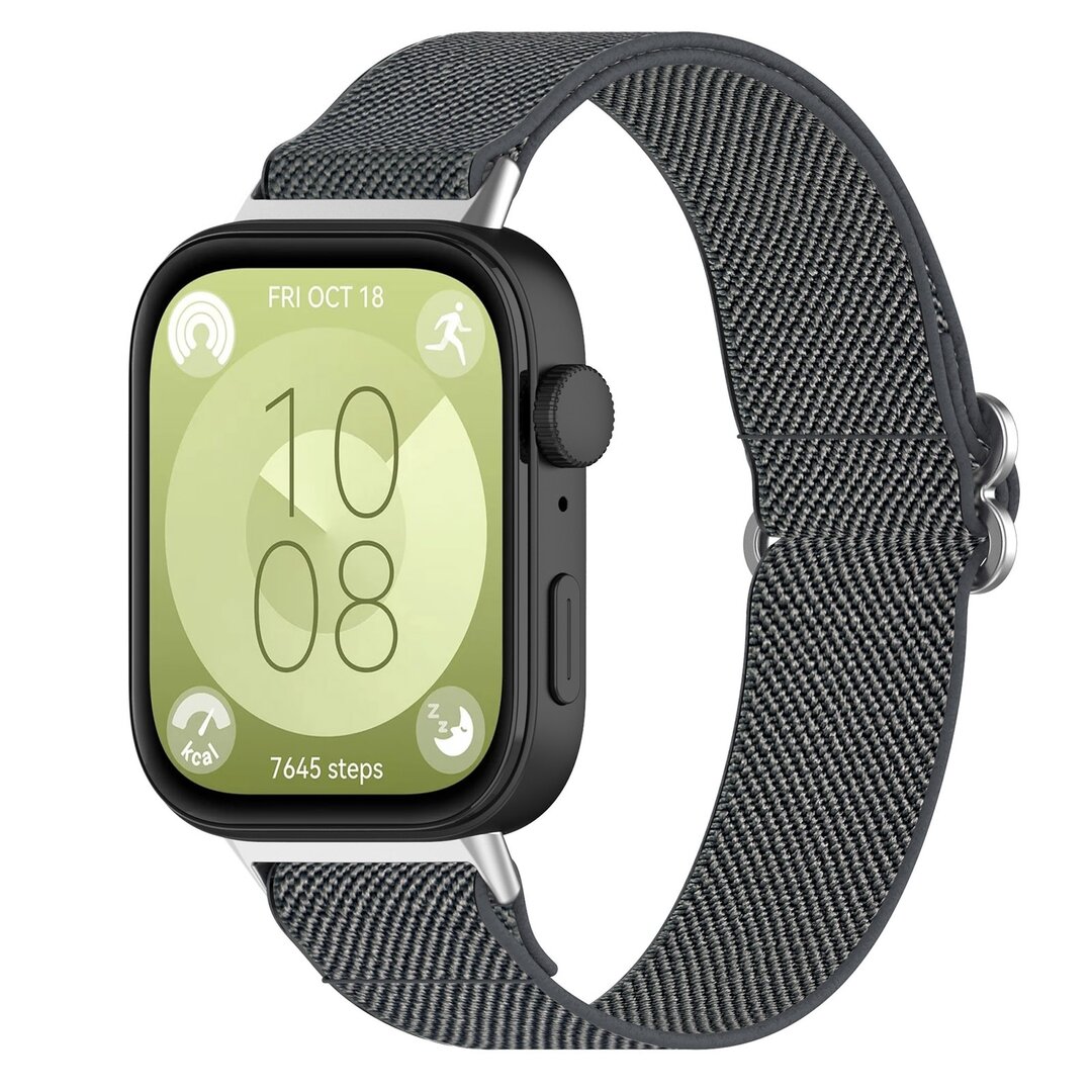 Elastische nylon band - Grijs - Huawei Watch Fit 3 / Fit 4