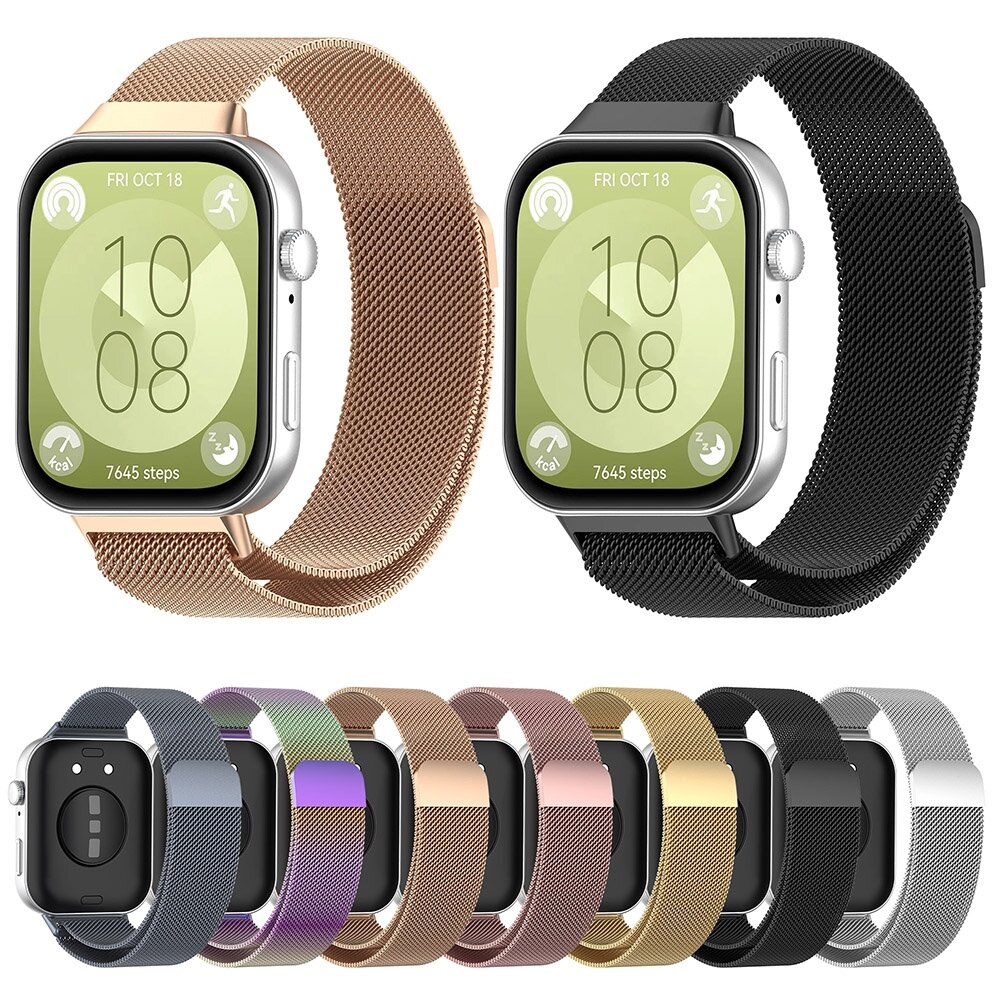 Milanese bandje - Champagne / ros&eacute; goud - Huawei Watch Fit 3 / Fit 4