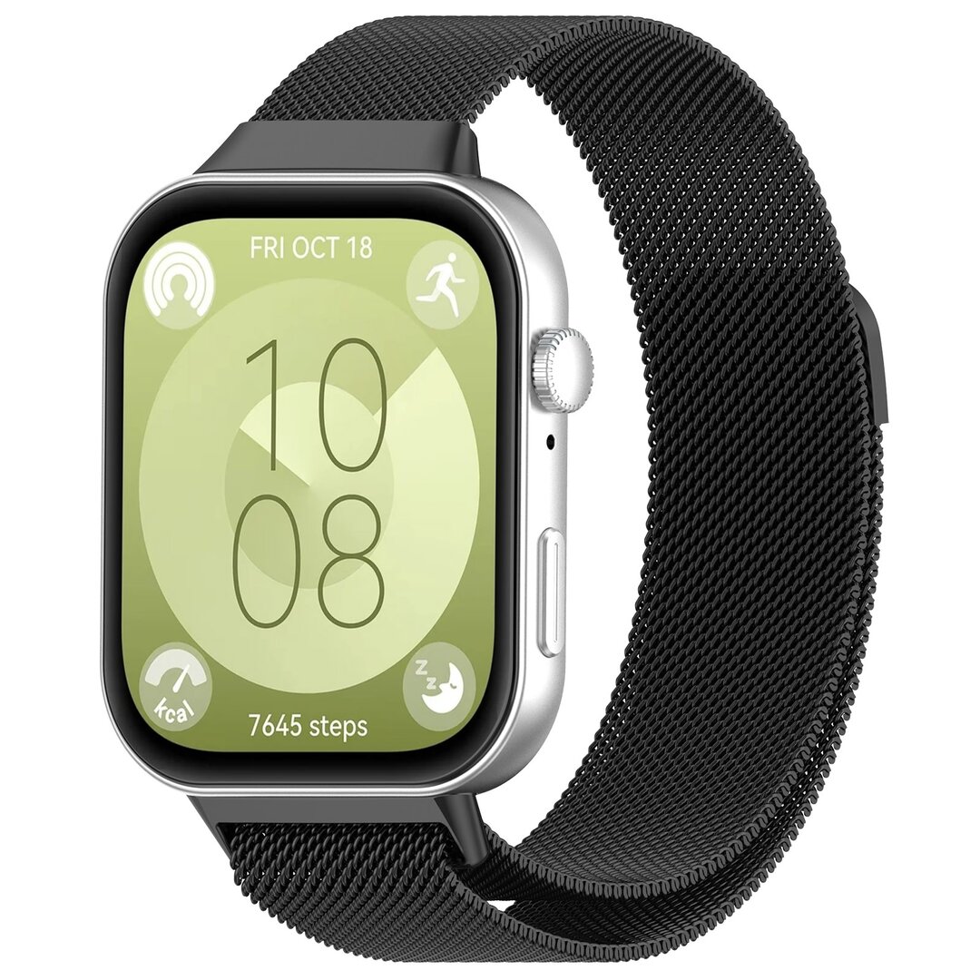Milanese bandje - Zwart - Huawei Watch Fit 3 / Fit 4
