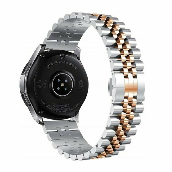 Stalen band - Zilver / ros&eacute; goud - Xiaomi Mi Watch / Xiaomi Watch 2 / Xiaomi Watch S1 / S2 / S3 / S4