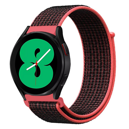 Sport Loop nylon bandje - Roze/zwart - Xiaomi Mi Watch / Xiaomi Watch 2 / Xiaomi Watch S1 / S2 / S3 / S4